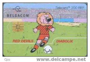 # BELGIUM C12a Red Devils Diabolix 200 So3 -sport,football- Tres Bon Etat - Met Chip