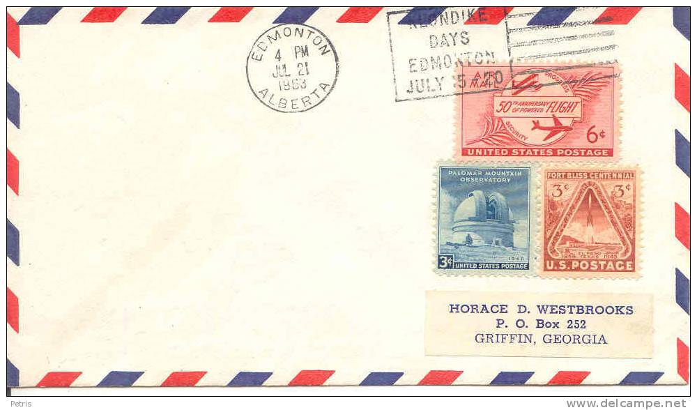 USA Flight On Delta DC8 Trough The Eclipse Of 20 July 1963 (only 10 Cover) - Etats-Unis