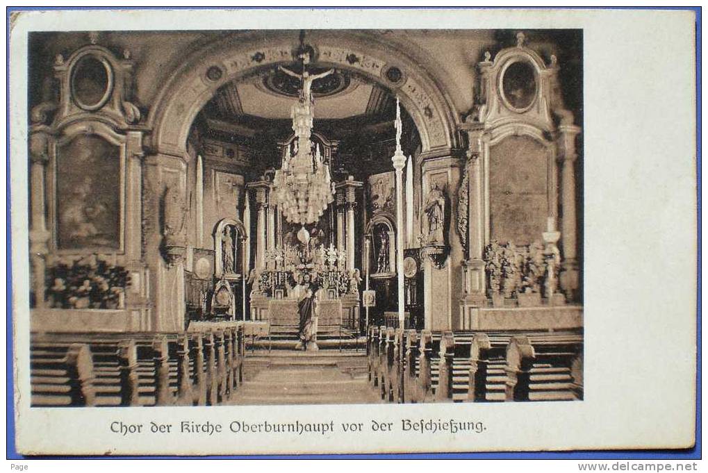 Oberburnhaupt,Chor Der Kirche Vor Der Beschießung,1915,Oberelsass,Weltkrieg,1914-1915,Feldpost, - Elsass