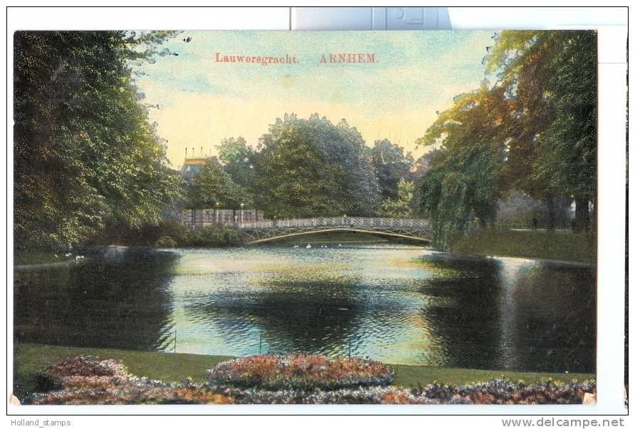 ANSICHTKAART  (363) ARNHEM * LAUWERSGRACHT  * GELOPEN 1914 NAAR ZWOLLE - Arnhem