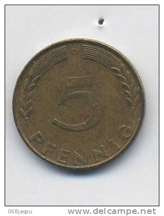 Allemagne Piece 5 Pfennig 1970 - 5 Pfennig