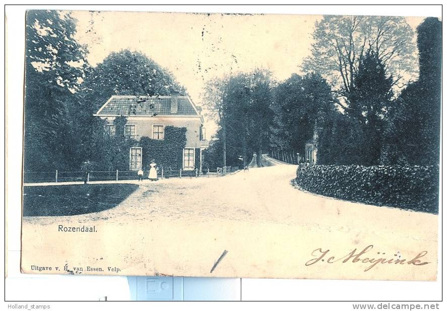 ANSICHTKAART  (396) VELP * ROSENDAALSCHE LAAN 1903  *  GELOPEN  NAAR DEN HAAG - Velp / Rozendaal