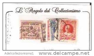 31453)5c+50c+80c+1.25£+2£+2.50£ Vaticani - Conciliazione 1929 - Usati E Linguellati - Varietà E Curiosità