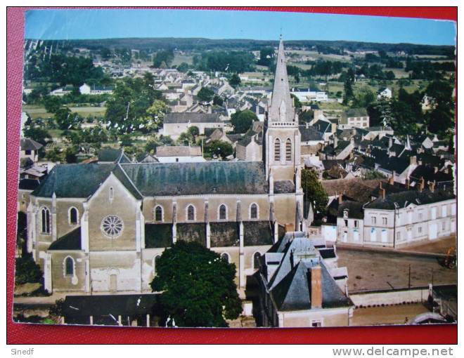 72 MAYET  Eglise Vue Aerienne Voyagee  Edit  N° A 3096 Sarthe - Mayet