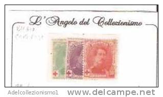 31481) BELGIO 10+5+20 C. - PRO Croce Rossa -  Linguellati - 1914-1915 Rode Kruis