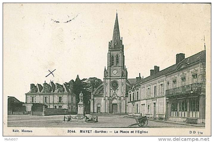 MAYET (SARTHE) - BELLE CPA ECRITE, TIMBRÉE ET VOYAGÉE DE 1945 - Mayet