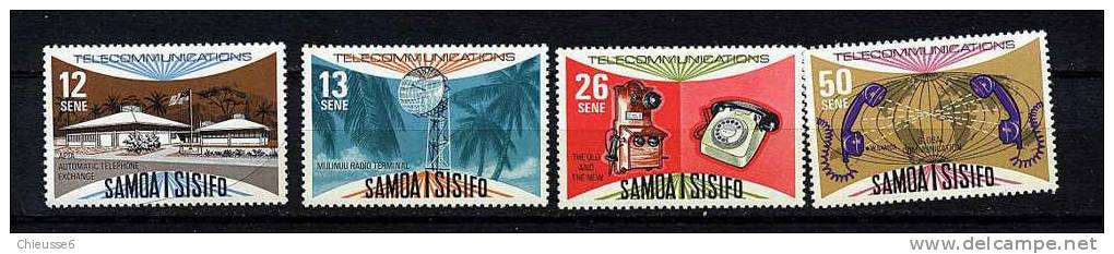 Samoa ** N° 392 à 395 - Les Télécommunications De Samoa - Samoa (Staat)