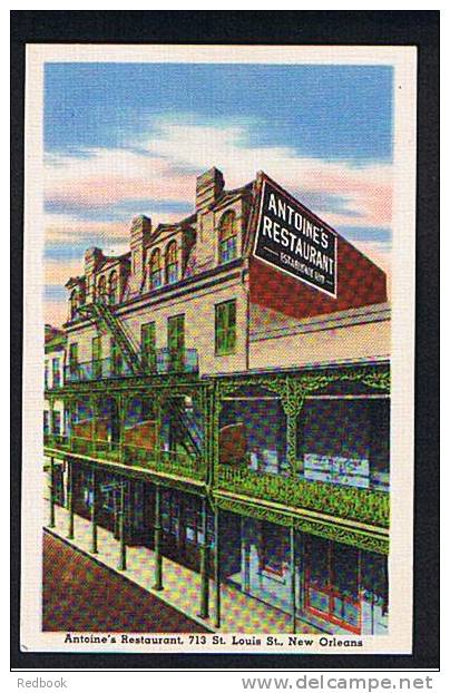 Postcard Antoine's Restaurant 713 St Louis Street New Orleans Louisiana USA  - Ref 457 - New Orleans