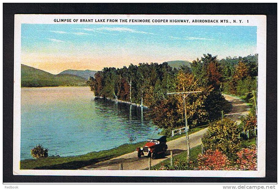 Early Postcard Brant Lake From Fenimore Cooper Highway Adirondack Mountains New York USA - Ref 457 - Adirondack