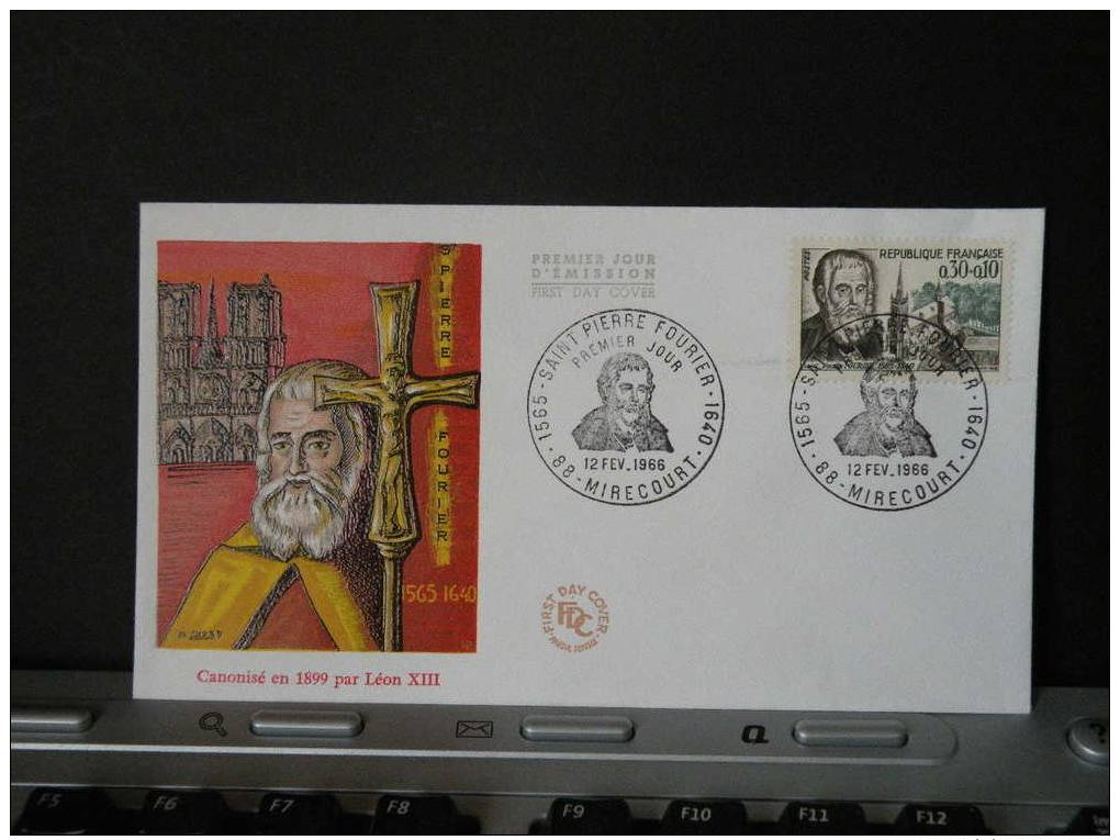 *Saint Pierre FOURIER 1565-1640 ( Canonisé En 1899 Par Léon XIII ). 12.2.1966 MIRECOURT 88 - FDC - 1960-1969