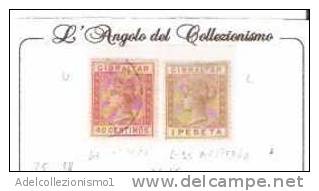 31525)1 Peseta + 40c Gibraltar - Usati E Linguellati - N°25 E 28 - Variedades & Curiosidades