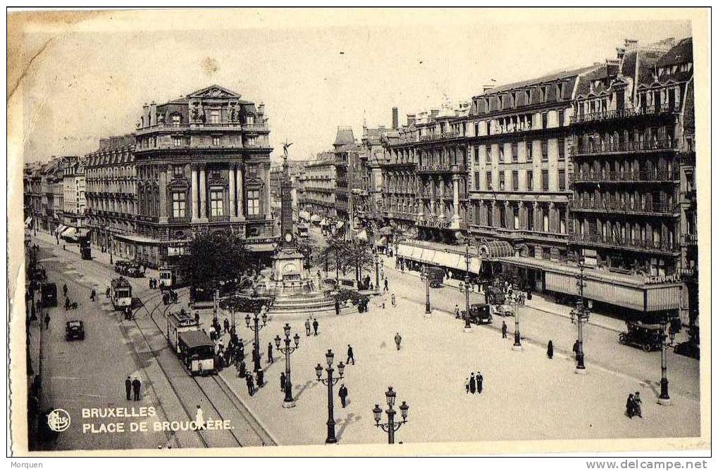 Postal Bruxelles Midi 1933. Blankenberghe Publicidad - Storia Postale