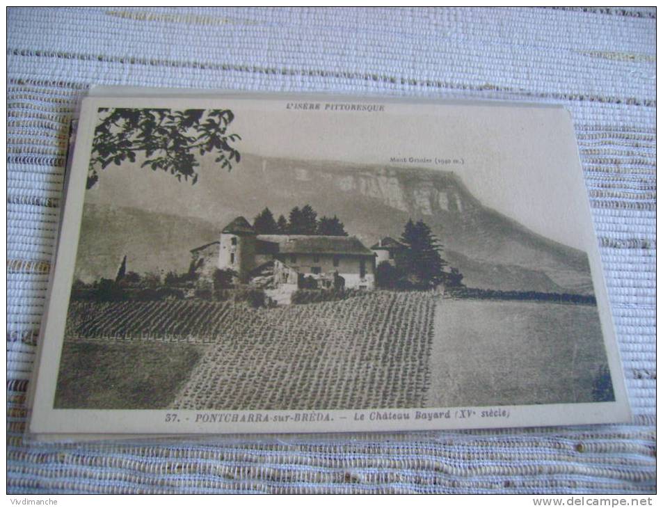 38 - PONTCHARRA SUR BREDA - LE CHATEAU BAYARD  DANS LES VIGNES - CPA BON ETAT SEPIA - Pontcharra