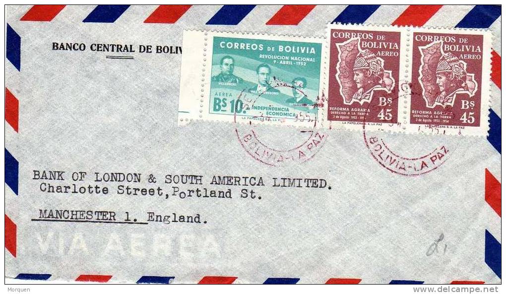 Carta Aerea LA PAZ (Bolivia)  1955 - Bolivia