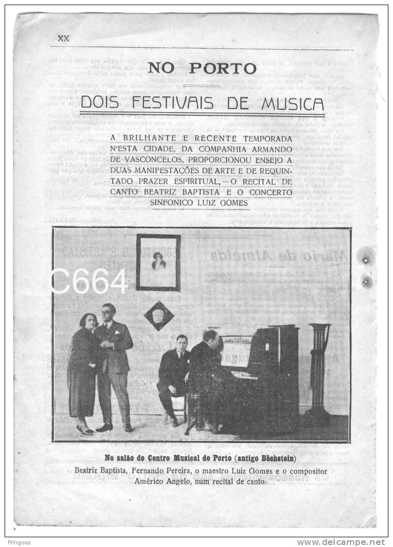 Centro Musical Do Porto- 1924 - Pasta # 1 - Altri & Non Classificati