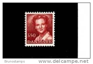 DENMARK/DANMARK - 1990  DEFINITIVE  3.50 Kr.  RED  MINT NH - Unused Stamps