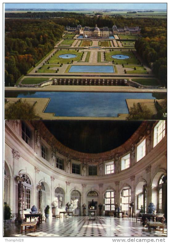 Série De 4 Cartes Du Château De VAUX-LE-VICOMTE : Vue Générale, Grand Salon, Salon D´Hercule Et Chambre Du Roi - Vaux Le Vicomte