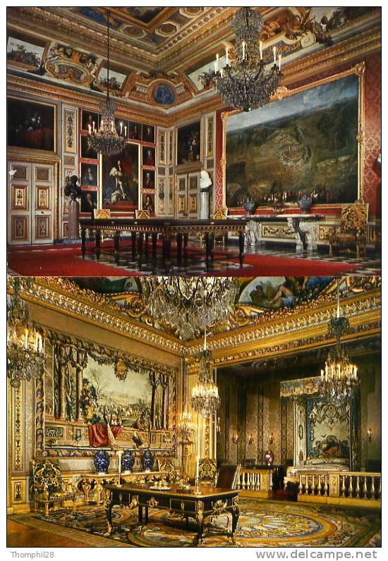 Série De 4 Cartes Du Château De VAUX-LE-VICOMTE : Vue Générale, Grand Salon, Salon D´Hercule Et Chambre Du Roi - Vaux Le Vicomte