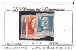 31556)  ERITREA-Centenario Della Morte Di Alessandro Volta - 10 Ottobre 1927 - N°120-122-SERIE COMPLETA-MLH* - Eritrée