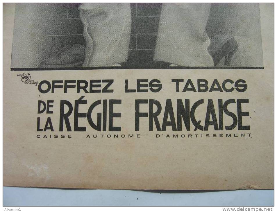 1935 TABAC - PUBLICITE : REGIE FRANCAISE DES TABACS  CAISSE AUTONOME D'AMORTISSEMENT : RECLAME AU VERSO MON JOLI BATEAU - Autres & Non Classés