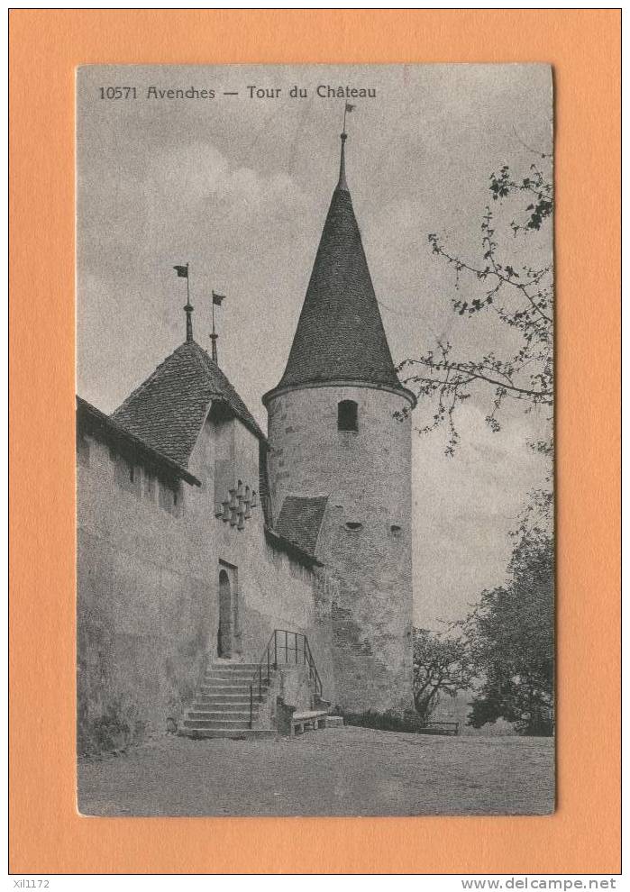 F996 Avenches.Tour Du Château. Cachet Avenches 1923 Vers Tramelan - Avenches