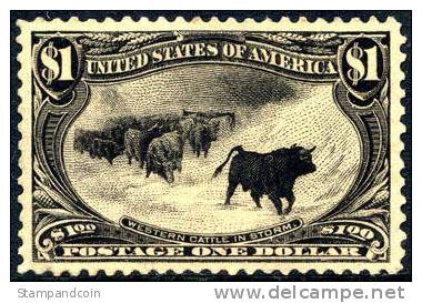 US #292 SUPERB Mint Never Hinged $1 Trans-Mississippi From 1898 - Ongebruikt
