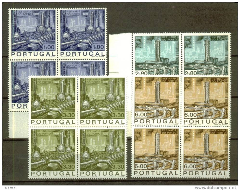 PORTUGAL N° 1076 à 1079 ** Blocs De 4 - Unused Stamps