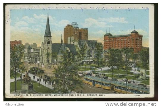 ETATS-UNIS DETROIT  /  Central M.E. Church, Hotel Wolverine And Y.M.C.A  / Couleur - Autres & Non Classés