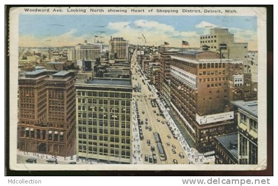 ETATS-UNIS DETROIT  /  Woodward Ave. Looking North Heart Of Shoping District  / Couleur - Autres & Non Classés