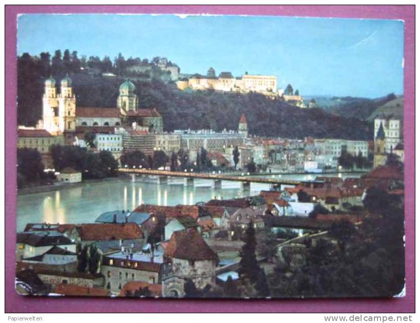 Passau: Abendstimmung Mit Innbrücke Und Dom - Passau