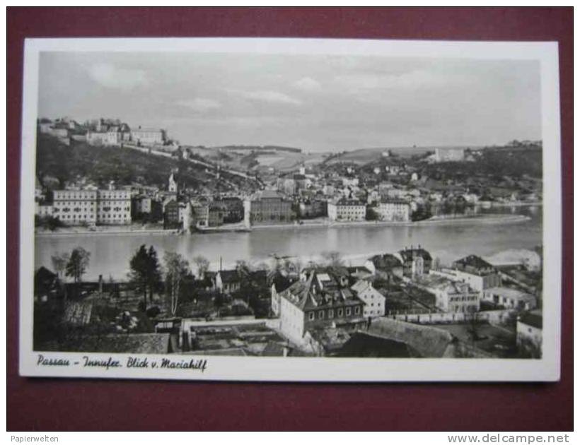 Passau: Innufer Mit Pulverturm Und Oberhaus - Passau