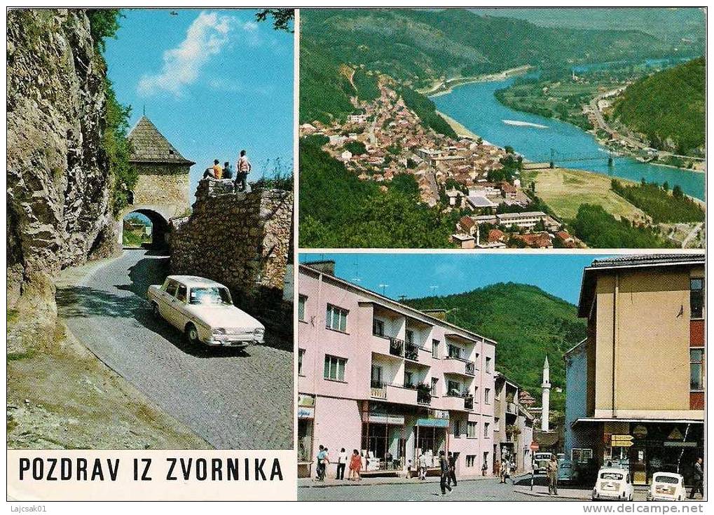 Zvornik,Bosnia And Herzegovina.Fiat 600,Opel ,circulated 1977. - Passenger Cars