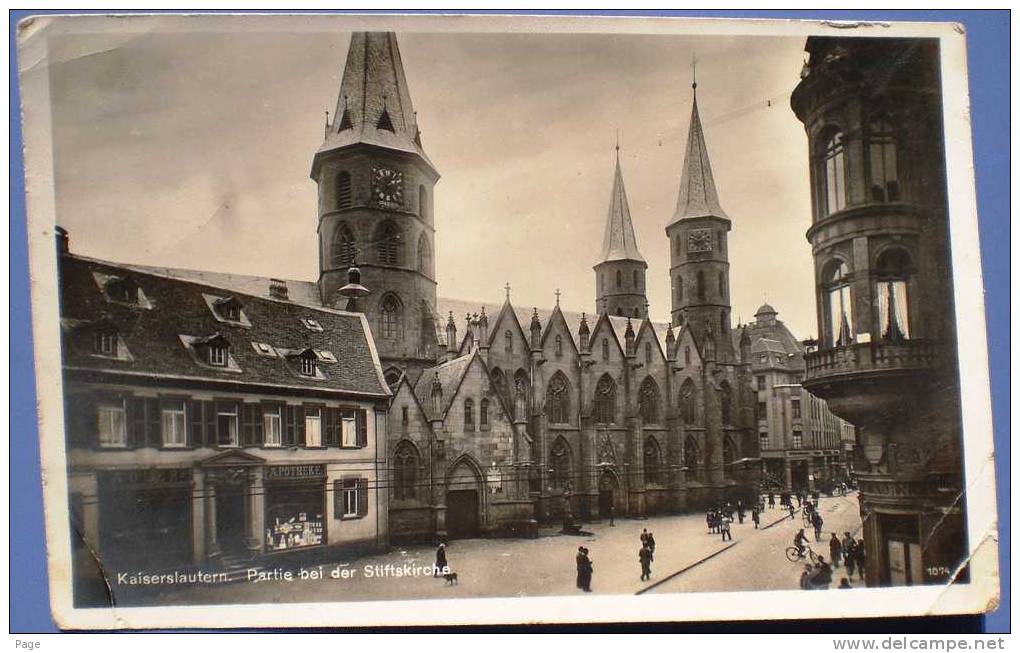 Kaiserslautern,Partie An Der Stiftskirche,Adler-Apotheke,1938 - Kaiserslautern