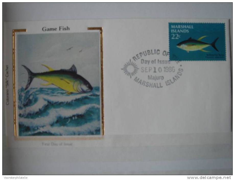 MASRSHALL ISLANDS FDC 1986 MI 95 FISH POISSON YELLOWTIN TUNA VERY FINE BLANK - Marshalleilanden