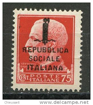 Italie ** N° 24a  - 75c Rouge - Ongebruikt