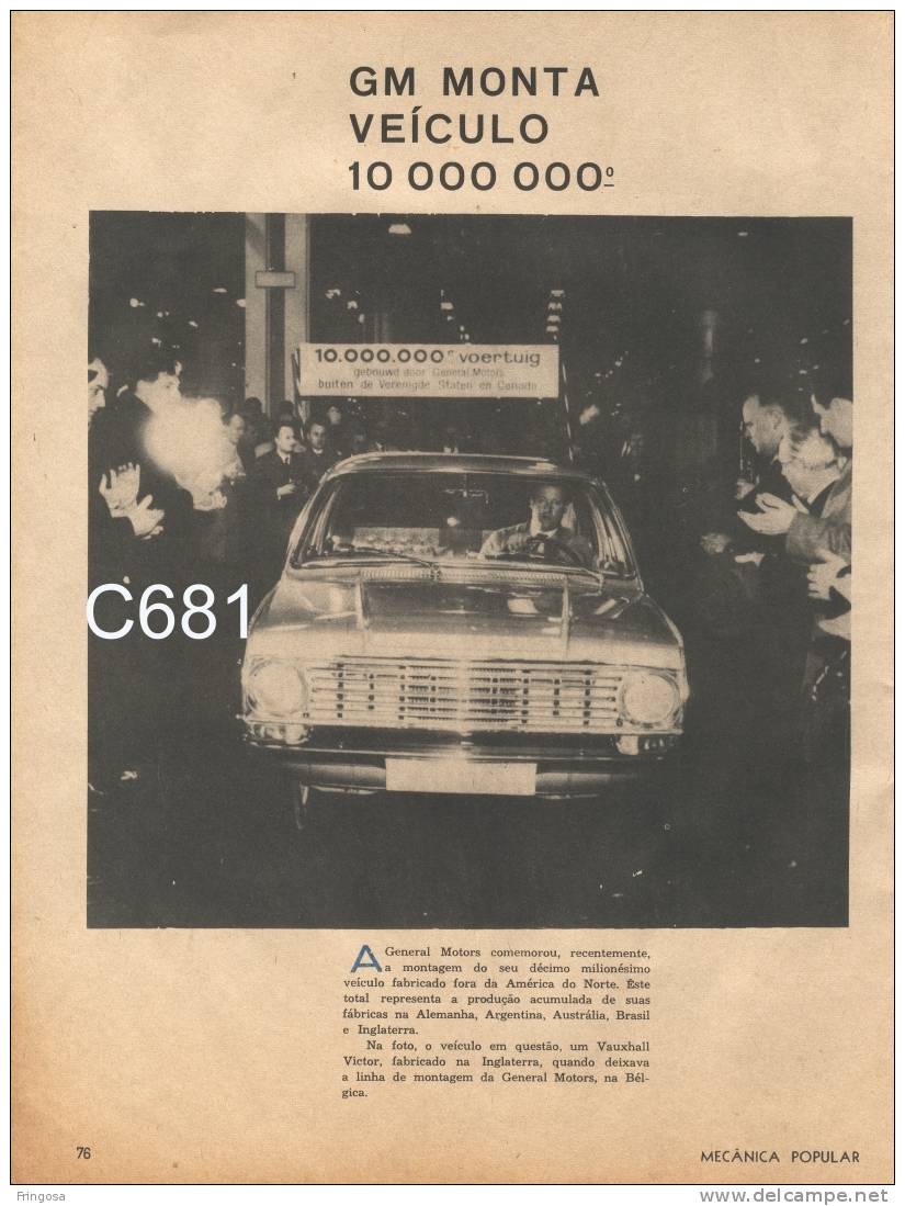 General Motors 10 000 000 - Vauxhall Victor - 1965 - Pasta # 1 - Advertising