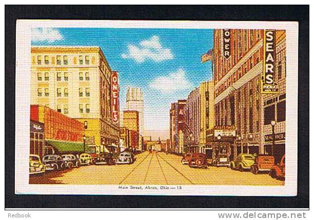 2 USA Postcards - Main Street & O'Neil's Department Store Akron Ohio  - Ref 458 - Akron