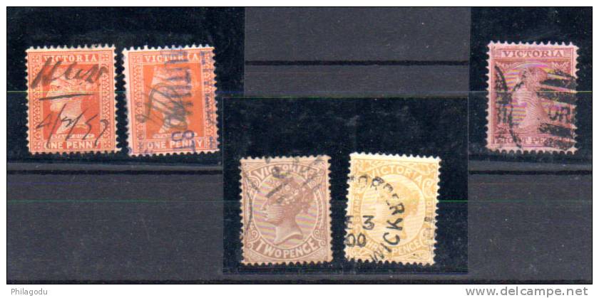 Victoria 1863-98, Reine Victoria, Yv.n° 52 – 76 – 86 – 101  Ø - Used Stamps