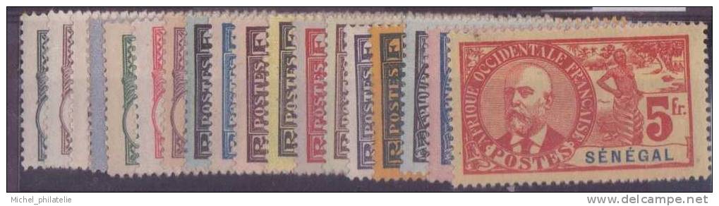 ⭐ Sénégal - YT N° 30 à 46 * - Neuf Avec Charnière - 1906 ⭐ - Unused Stamps