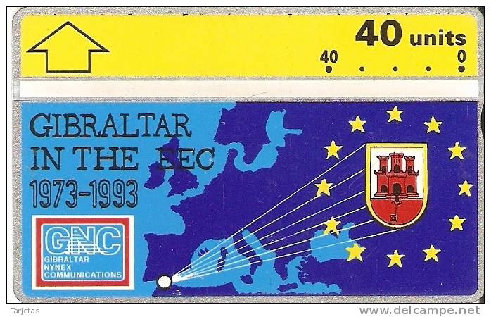 Nº 22 TARJETA DE GIBRALTAR DE EUROPEAN ECONOMIC NUEVA-MINT - Gibilterra