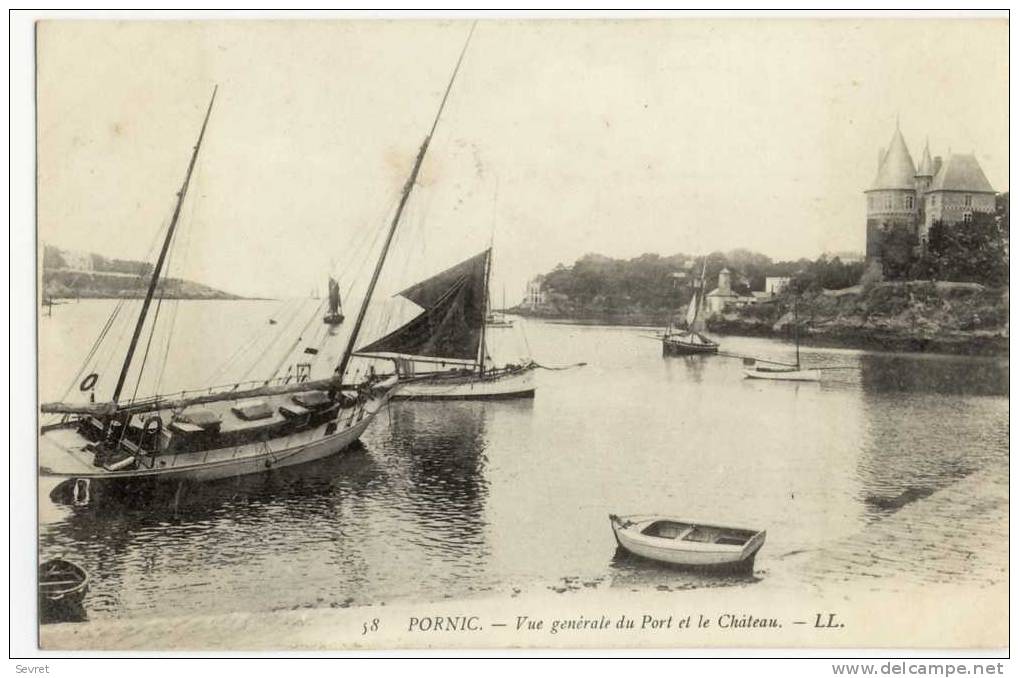 PORNIC. -  Vue Générale Du Port Et Le Château . - Pornic