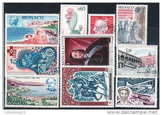 MONACO - 10 Timbres Oblitérés - Used Stamps