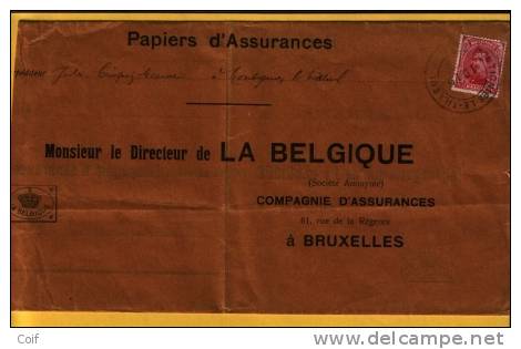 138 Op Brief Met Dubbelringstempel Van 1919 Van MONTIGNIES-LE-TILLEUL (noodstempel) - Fortuna (1919)