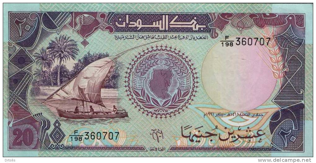 SUDAN / 20 POUNDS / UNC. / 2 SCANS . - Soedan