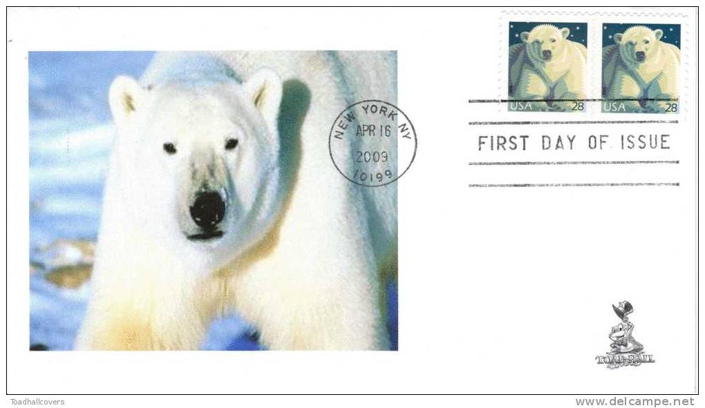 Polar Bear First Day Cover, #3 Of 4, From Toad Hall Covers - 2001-2010