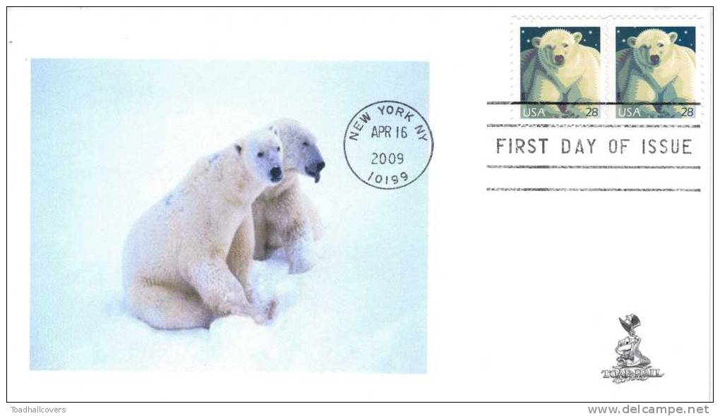 Polar Bear First Day Cover, #4 Of 4, From Toad Hall Covers - 2001-2010