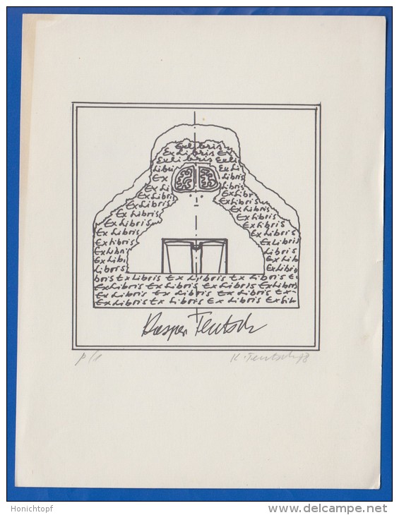 Ex-libris, Signiert Kasper Teutsch; 1978; Bild1 - Bookplates