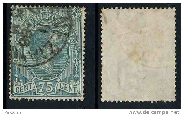 ITALIE / 1884 COLIS POSTAUX  # 4 - 75 C. Vert Ob. / COTE 10.00  EUROS - Postal Parcels