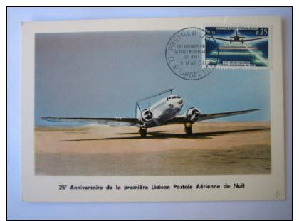 Liaison Postale Aérienne   Le Bourget  Carte De Collection - Aerodrome