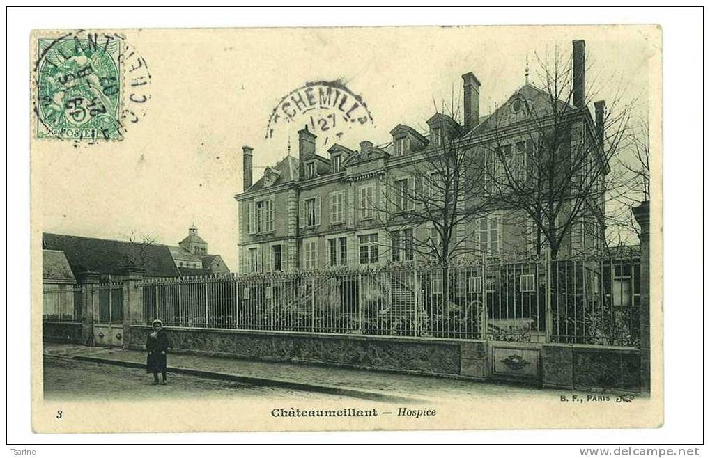 18 - Hospice Avec Personnage De CHATEAUMEILLANT - Châteaumeillant